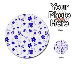 Sweet Shiny Flora Blue Multi-purpose Cards (round)  by ImpressiveMoments