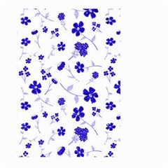 Sweet Shiny Flora Blue Large Garden Flag (two Sides)