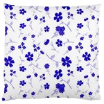 Sweet Shiny Flora Blue Standard Flano Cushion Cases (Two Sides)  Front