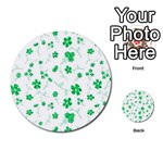 Sweet Shiny Floral Green Multi-purpose Cards (Round)  Back 20