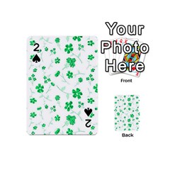 Sweet Shiny Floral Green Playing Cards 54 (mini) 