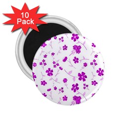 Sweet Shiny Floral Pink 2 25  Magnets (10 Pack)  by ImpressiveMoments