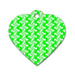 Candy Illustration Pattern Dog Tag Heart (two Sides) by GardenOfOphir