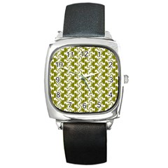 Candy Illustration Pattern Square Metal Watches by GardenOfOphir