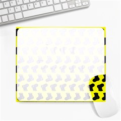 Cute Baby Socks Illustration Pattern Large Mousepads by GardenOfOphir