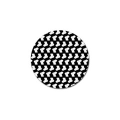 Black And White Cute Baby Socks Illustration Pattern Golf Ball Marker (10 Pack) by GardenOfOphir