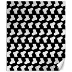 Black And White Cute Baby Socks Illustration Pattern Canvas 8  x 10  8.15 x9.66  Canvas - 1