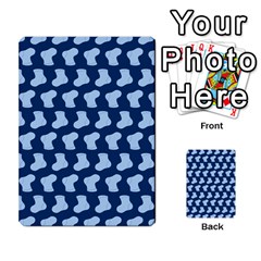 Blue Cute Baby Socks Illustration Pattern Multi-purpose Cards (rectangle) 