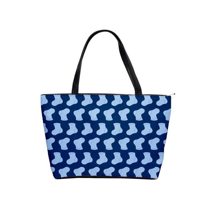 Blue Cute Baby Socks Illustration Pattern Shoulder Handbags