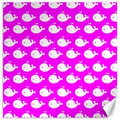 Cute Whale Illustration Pattern Canvas 20  X 20   by GardenOfOphir