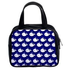 Cute Whale Illustration Pattern Classic Handbags (2 Sides) by GardenOfOphir