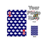 Cute Whale Illustration Pattern Playing Cards 54 (Mini)  Front - Heart10