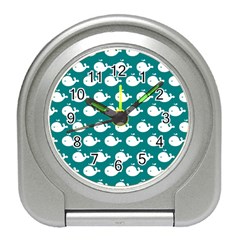 Cute Whale Illustration Pattern Travel Alarm Clocks