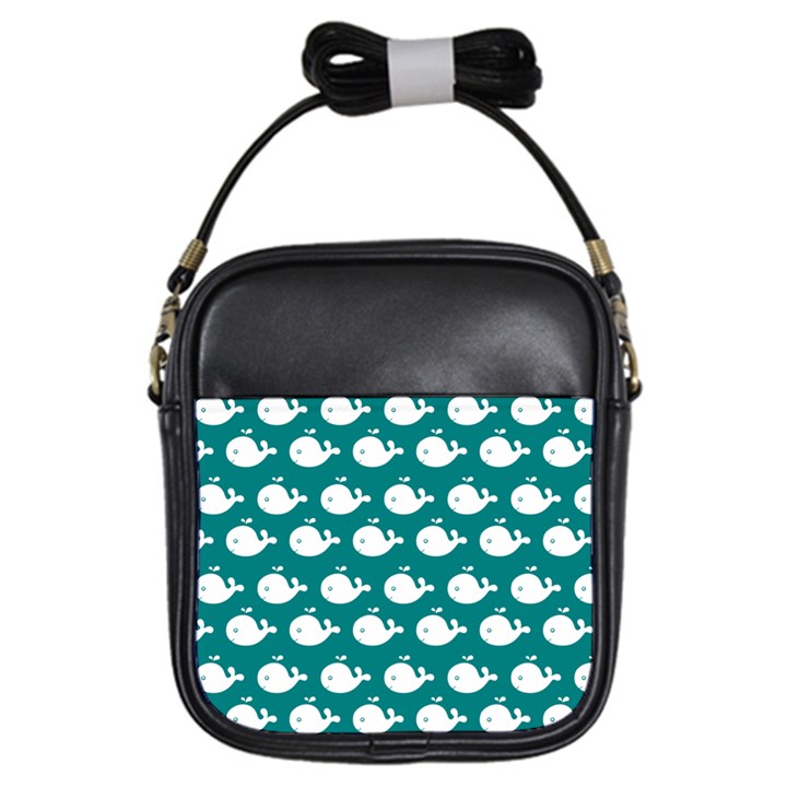 Cute Whale Illustration Pattern Girls Sling Bags