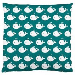Cute Whale Illustration Pattern Large Cushion Cases (One Side) 