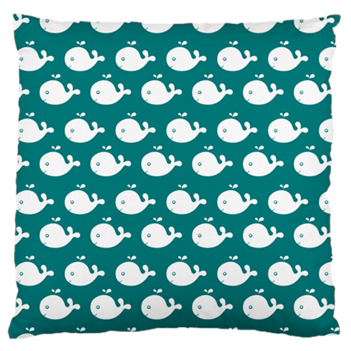 Cute Whale Illustration Pattern Large Flano Cushion Cases (Two Sides) 