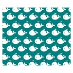 Cute Whale Illustration Pattern Double Sided Flano Blanket (Small)  50 x40  Blanket Back