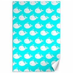 Cute Whale Illustration Pattern Canvas 20  X 30   by GardenOfOphir