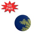 Blue and Green Design 1  Mini Magnets (100 pack)  Front