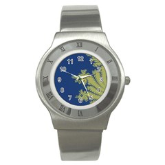 Blue And Green Design Stainless Steel Watches by digitaldivadesigns