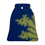 Blue and Green Design Bell Ornament (2 Sides) Back