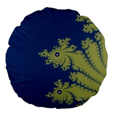 Blue And Green Design Large 18  Premium Round Cushions by digitaldivadesigns