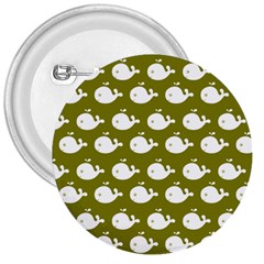 Cute Whale Illustration Pattern 3  Buttons by GardenOfOphir