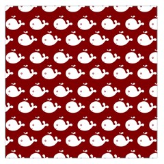 Cute Whale Illustration Pattern Large Satin Scarf (square)