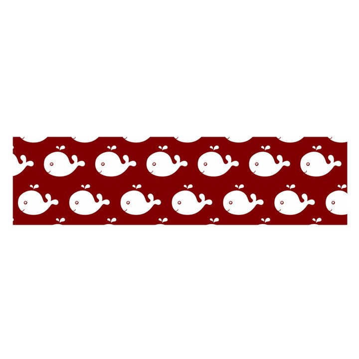 Cute Whale Illustration Pattern Satin Scarf (Oblong)