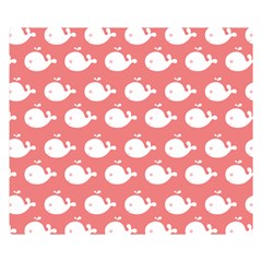 Cute Whale Illustration Pattern Double Sided Flano Blanket (small)  by GardenOfOphir