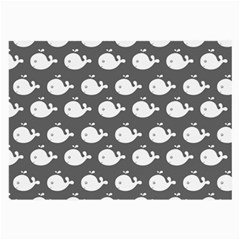 Cute Whale Illustration Pattern Large Glasses Cloth