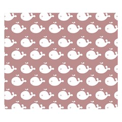 Cute Whale Illustration Pattern Double Sided Flano Blanket (small)  by GardenOfOphir