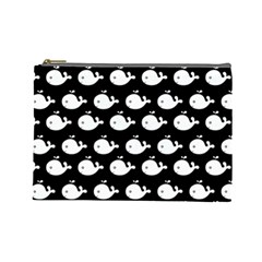 Cute Whale Illustration Pattern Cosmetic Bag (large)  by GardenOfOphir