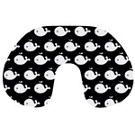 Cute Whale Illustration Pattern Travel Neck Pillows Back