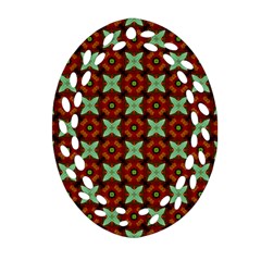 Cute Pattern Gifts Oval Filigree Ornament (2-Side) 