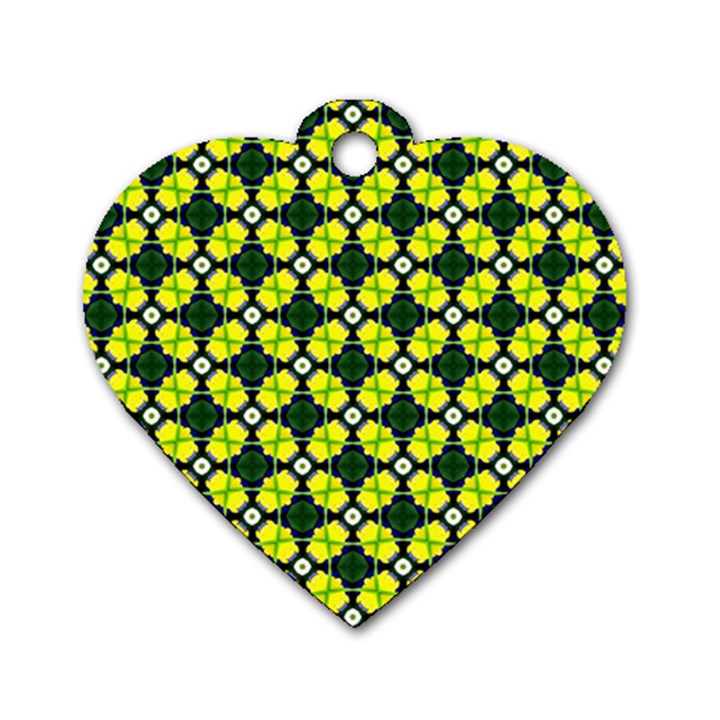 Cute Pattern Gifts Dog Tag Heart (One Side)