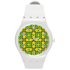 Cute Pattern Gifts Round Plastic Sport Watch (m) by GardenOfOphir