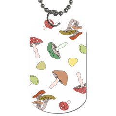 Mushrooms Pattern 02 Dog Tag (one Side)