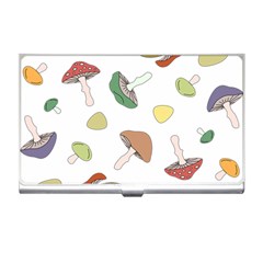 Mushrooms Pattern 02 Business Card Holders by Famous