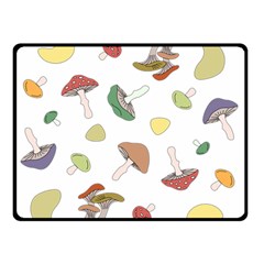 Mushrooms Pattern 02 Double Sided Fleece Blanket (small)  by Famous