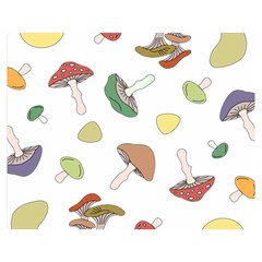 Mushrooms Pattern 02 Double Sided Flano Blanket (medium)  by Famous