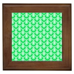 Awesome Retro Pattern Green Framed Tiles