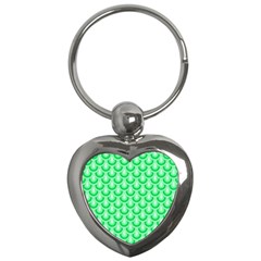 Awesome Retro Pattern Green Key Chains (Heart) 