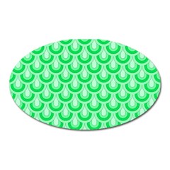 Awesome Retro Pattern Green Oval Magnet