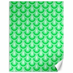 Awesome Retro Pattern Green Canvas 12  x 16  