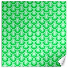 Awesome Retro Pattern Green Canvas 16  X 16   by ImpressiveMoments