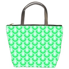 Awesome Retro Pattern Green Bucket Bags