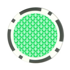 Awesome Retro Pattern Green Poker Chip Card Guards (10 pack) 