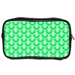 Awesome Retro Pattern Green Toiletries Bags 2-side by ImpressiveMoments