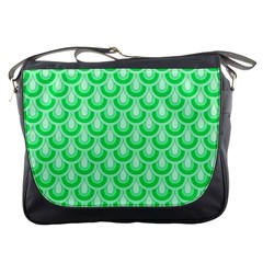 Awesome Retro Pattern Green Messenger Bags